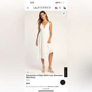 Lulus white lace dress